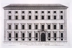 Palazzo Giustiniani, Roma, de &39;Palazzi di Roma&39;, parte II, publicado em 1670